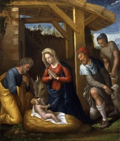 Adoration of the shepherds (Nativity with two shepherds)